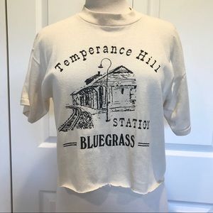 Vintage Temperance Hill Bluegrass Cropped Tee